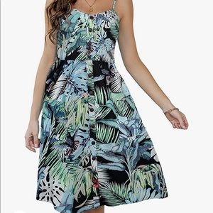 🆕 🌿 Tropical Floral Swing Dress 🌺